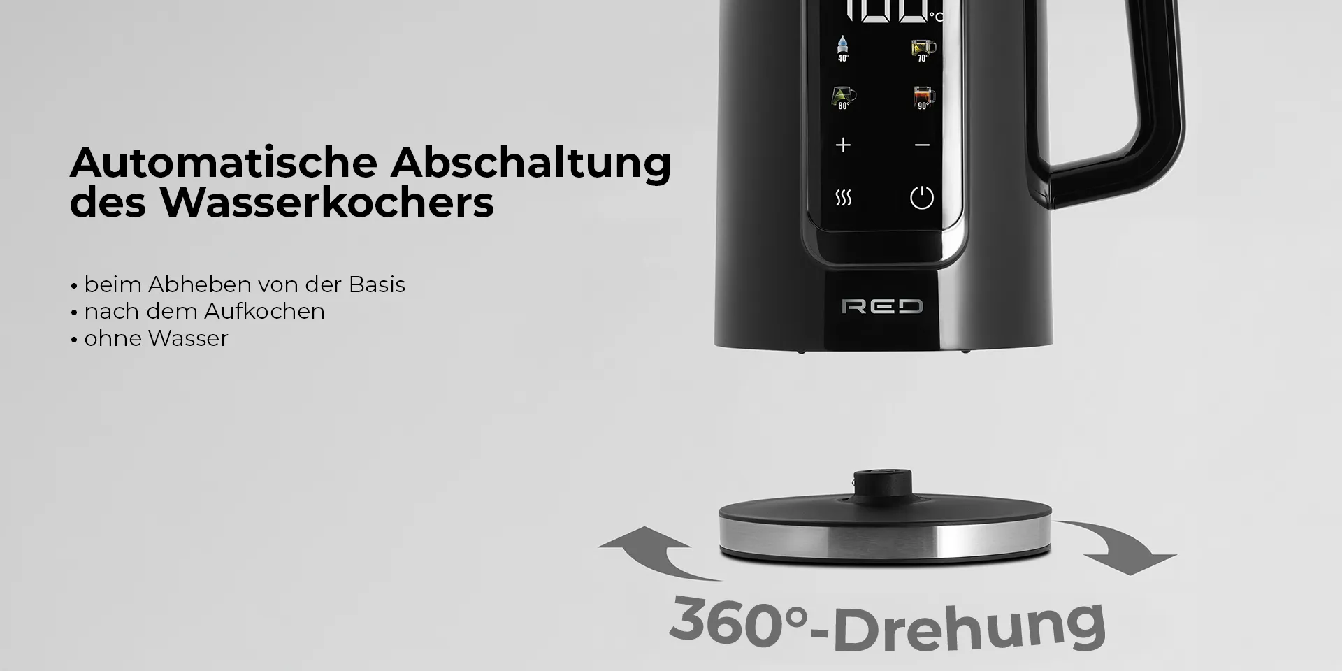 Wasserkocher 1,7L Schnellkochfunktion, Abschaltautomatik, 2000W, BPA-frei – Colorsense A11E – Stylischer Wasserkocher mit LED-Anzeige Wasserkocher 1,7L Schnellkochfunktion, Abschaltautomatik, 2000W, BPA-frei – Colorsense A11E – Stylischer Wasserkocher mit LED-Anzeige