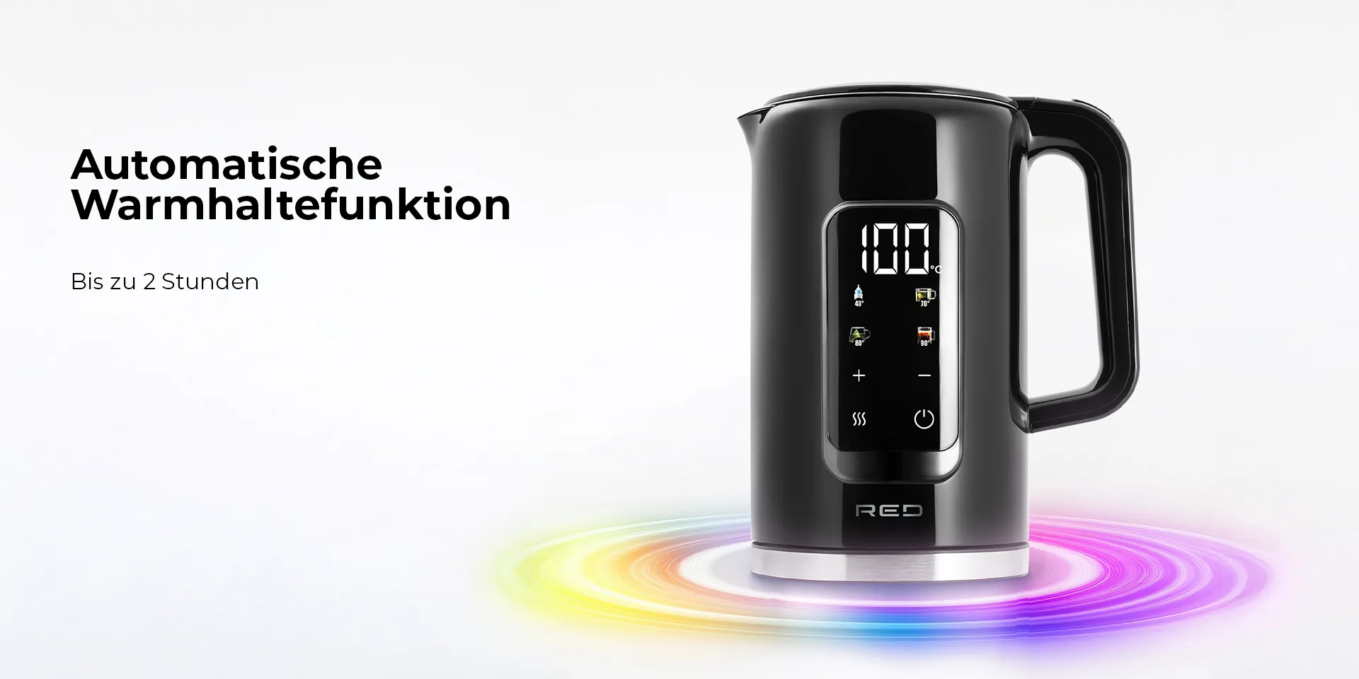 Wasserkocher 1,7L Schnellkochfunktion, Abschaltautomatik, 2000W, BPA-frei – Colorsense A11E – Stylischer Wasserkocher mit LED-Anzeige Wasserkocher 1,7L Schnellkochfunktion, Abschaltautomatik, 2000W, BPA-frei – Colorsense A11E – Stylischer Wasserkocher mit LED-Anzeige